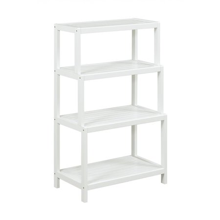 GFANCY FIXTURES 37 in. Bookcase with 4 Shelves in White GF2627337
